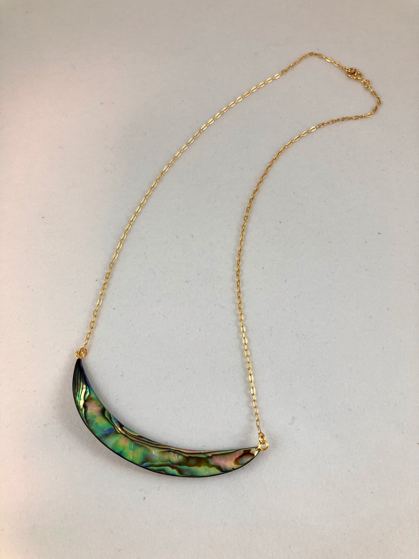 Sea Breeze - Abalone Moon Necklace